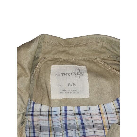 We The‎ Free Trench Coat Women Sz M Khaki Mid Length Button Up Long Sleeve - Picture 6 of 6